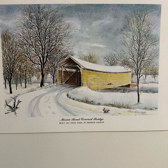 Mexico Road Covered Bridge 9”x 12” Print - Picture 4 of 4